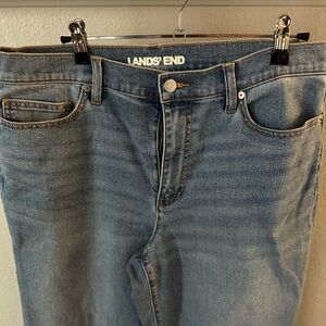 Lands' End Women's Light Blue Flare Jeans